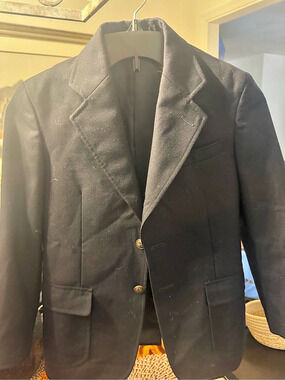 Europa Collection Black Wool Blend Blazer Size 40R